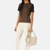 Trussardi 5 Pocket High Waist Loose Tapered Fit Παντελόνι