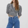 3826383_10260060_Vero Moda Karma 3/4 Cropoed Wrap Top