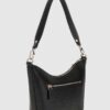 HWEZG951218-BLA Guess Eco Gloriana Top Zip Shoulder Bag