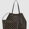 HWPQ9318290-BRO Guess Vikky Large Tote Bag