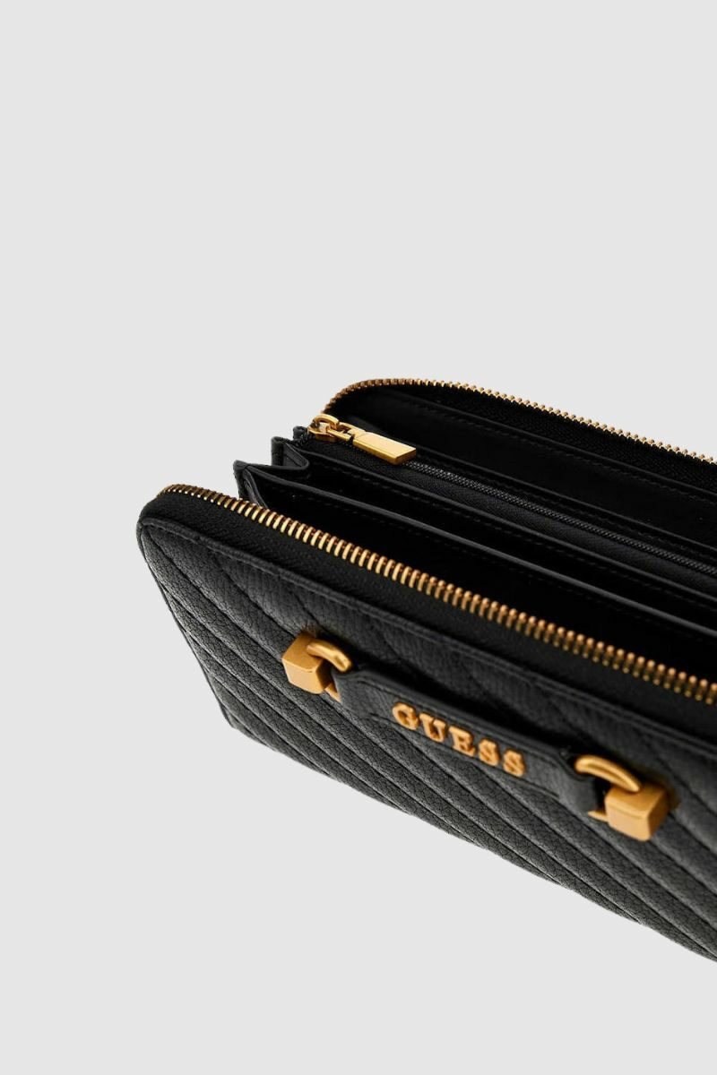 SWQB9495146-BLA Guess Sela Large Zip Around Wallet