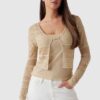 W5GR15Z3E22-GLDL Guess Knit Cardigan