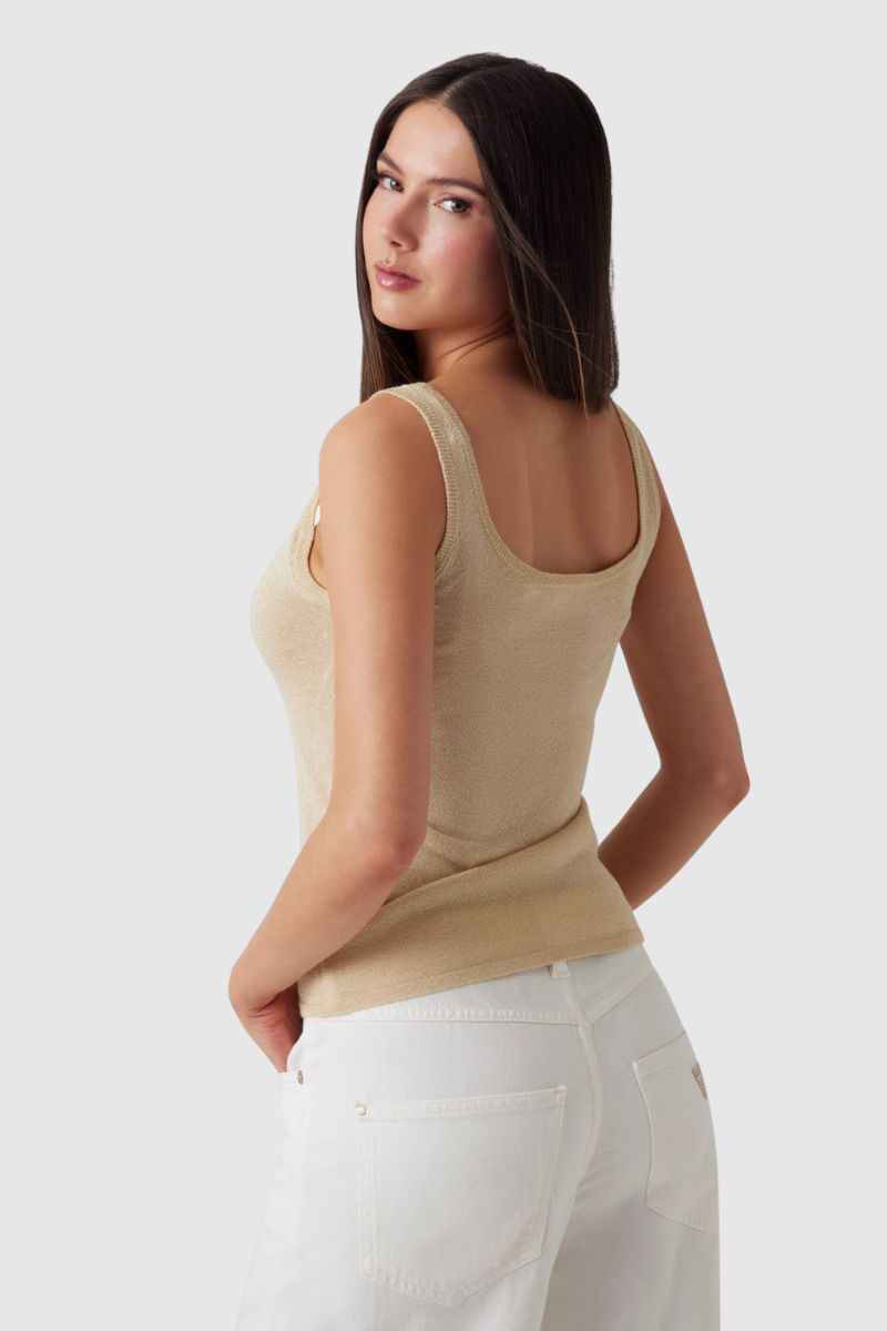 W5GR16Z3E22-GLDL Guess Knit Tank Top