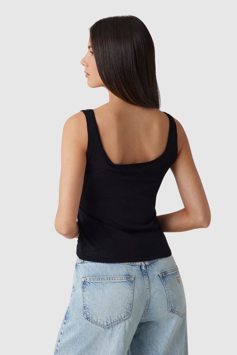 W5GR16Z3E22-JBLK Guess Knit Tank Top